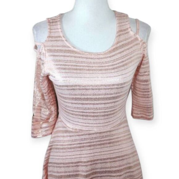 JUSTICE PINK COLD SHOULDER DRESS SZ.16Y EUC. - Picture 2 of 5